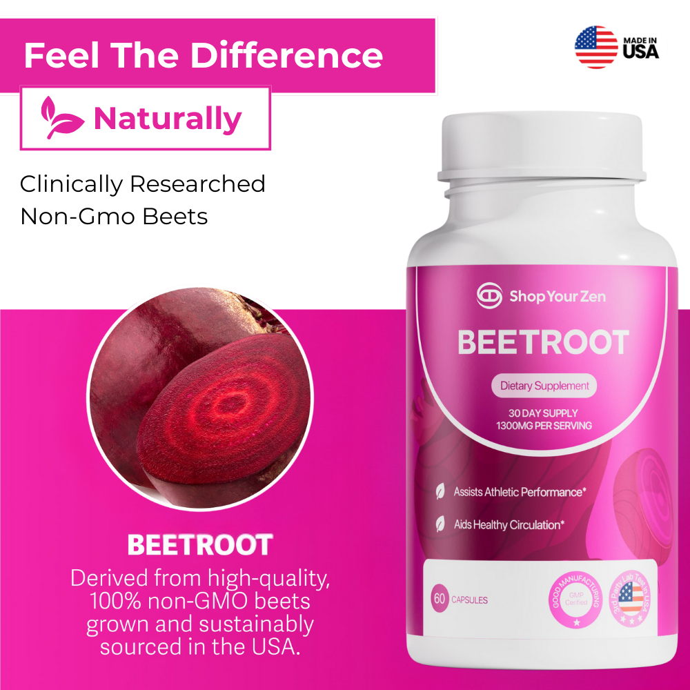 Shop your Zen Organic Beet Root Capsules